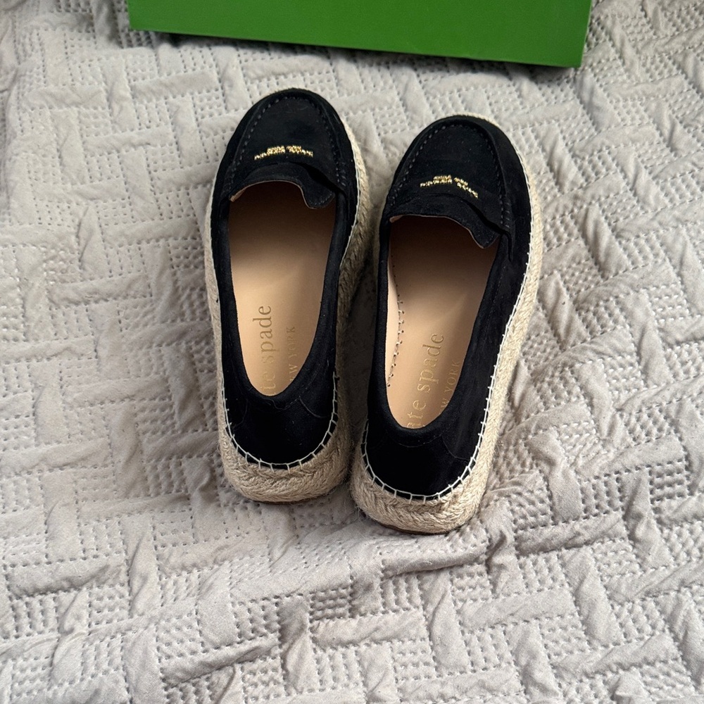 kate spade Black Espadrille Loafers - Picture 3 of 4